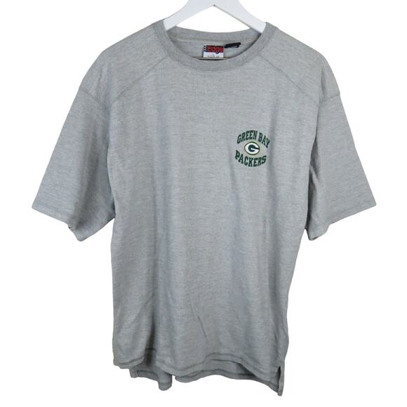 Vintage 90's Green Bay Packers Embroidered Short Sleeve T Shirt - Men's Large - Picture 1 of 6